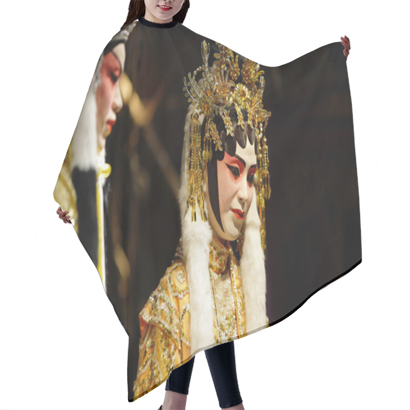 Personality  Chinese Opera Dummy Hair Cutting Cape