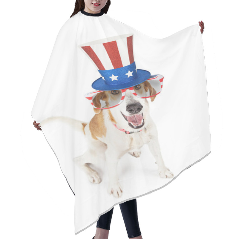 Personality  Funny American Patriotic Dog Hair Cutting Cape