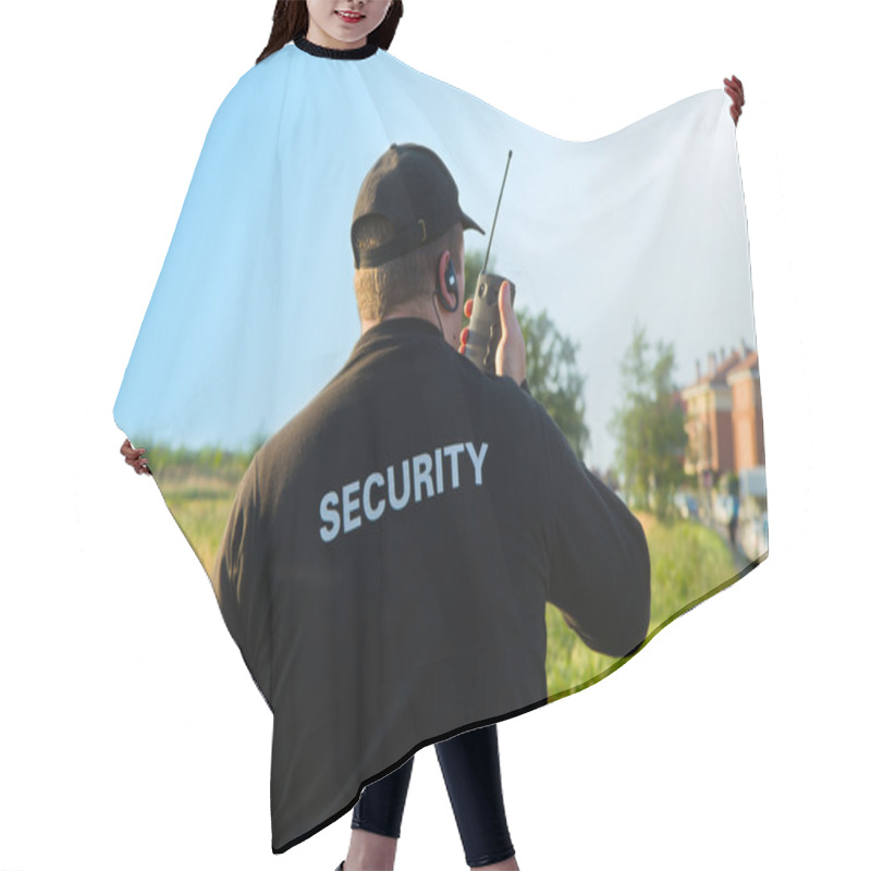 Personality  Back Of A Security Guard Hair Cutting Cape