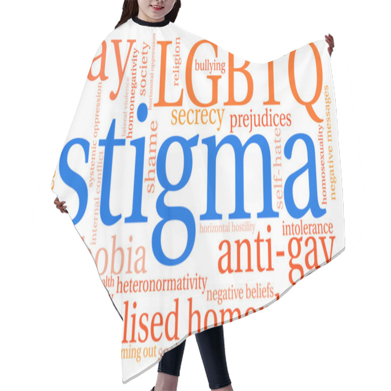 Personality  Stigma Word Cloud Hair Cutting Cape