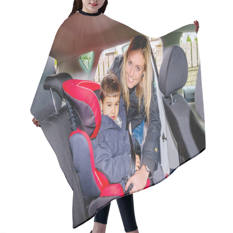 Personality  Boy In A Child Seat Hair Cutting Cape