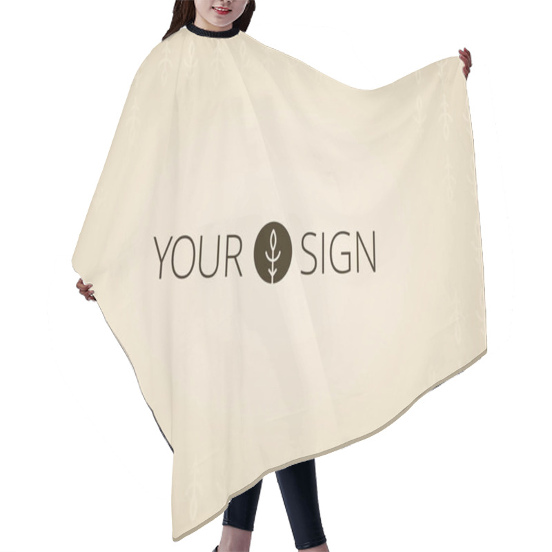 Personality  Line Logo Eco Product Hair Cutting Cape