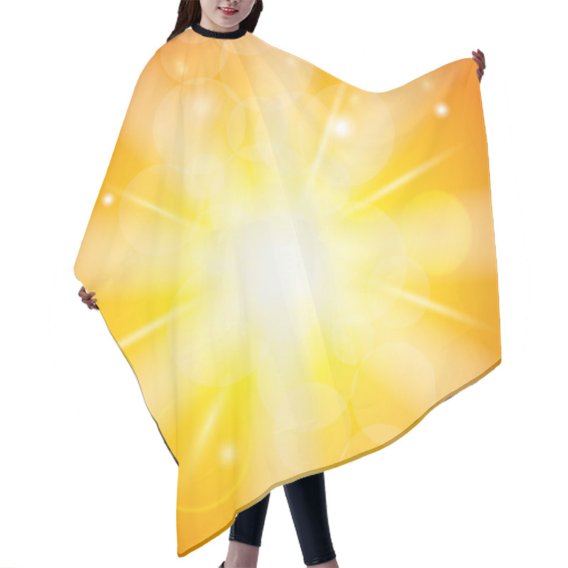 Personality  Sun Beams With Orange Yellow Blurred Hair Cutting Cape