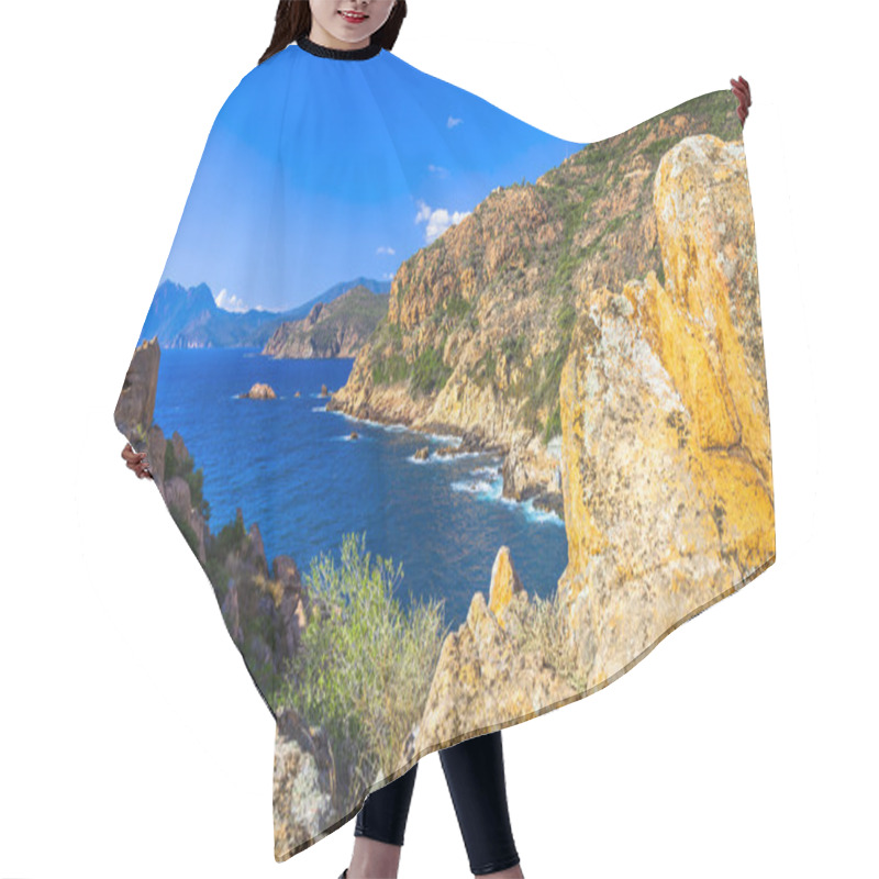 Personality  Scenic Landscapes Of Corsica Hair Cutting Cape