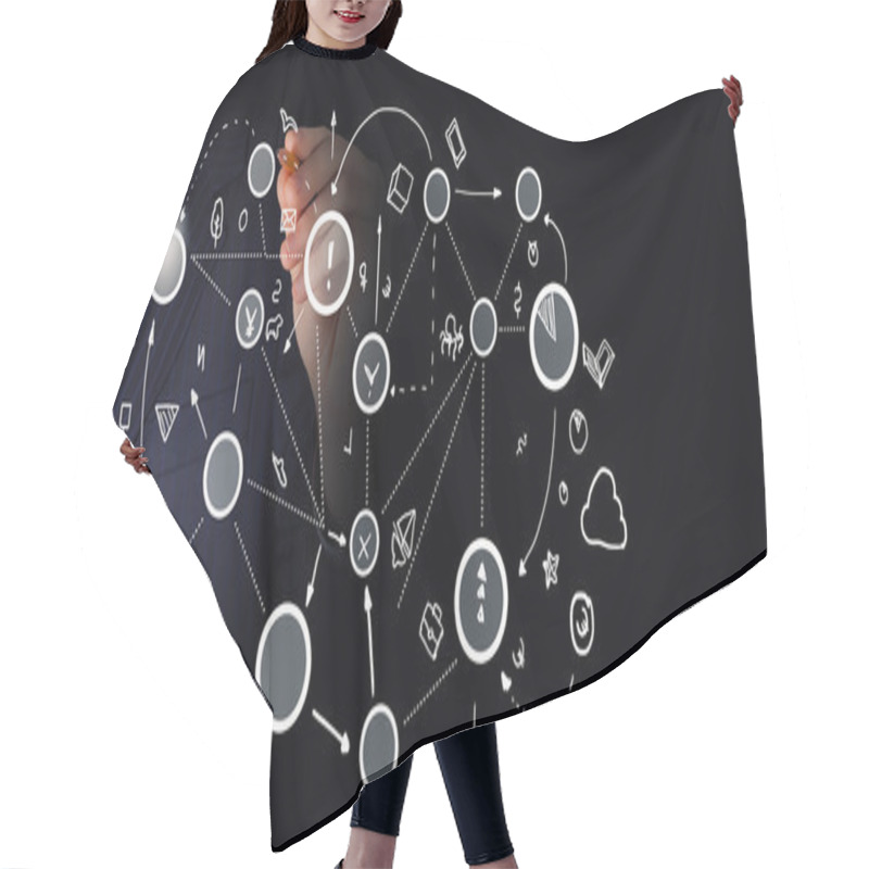 Personality  Networking Concept Hair Cutting Cape