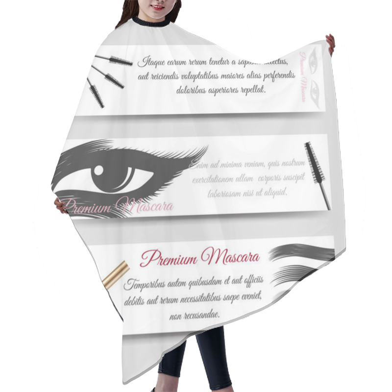 Personality  Cosmetics Horizontal Banners Mascara Hair Cutting Cape