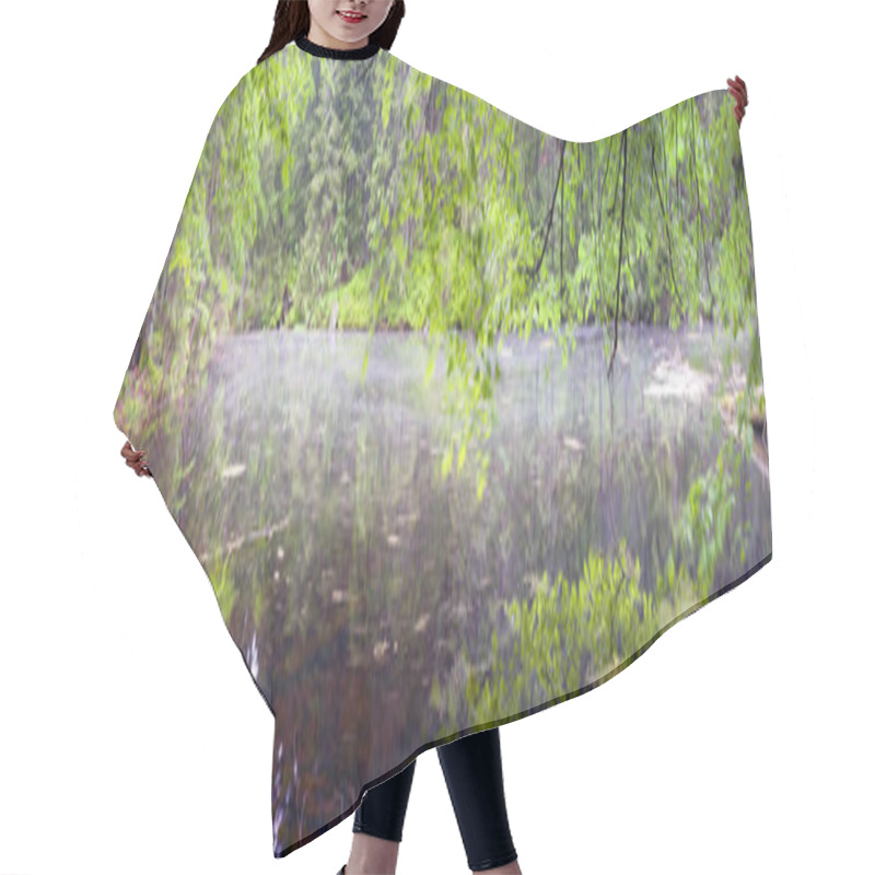 Personality  Mountain Lake In The Wild Taiga Hair Cutting Cape