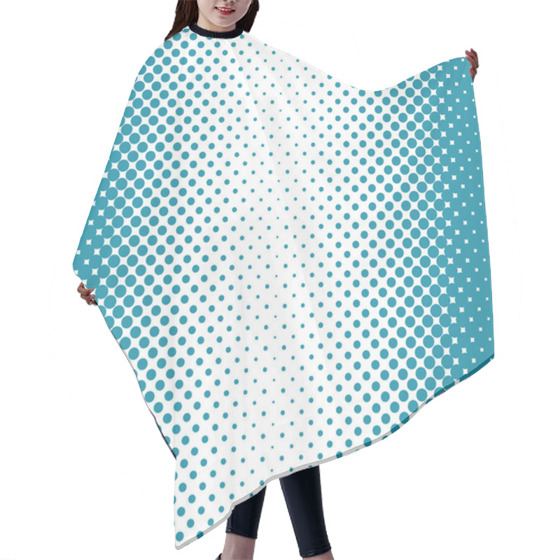 Personality   Circles Halftone Seamless Geometric Gradient Blue  Pattern Hair Cutting Cape