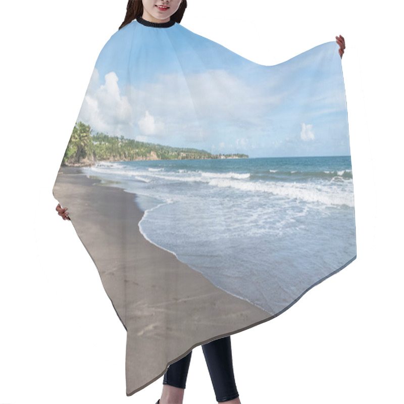 Personality      Guadeloupe, Black Sand Beach In Basse Terre  Hair Cutting Cape