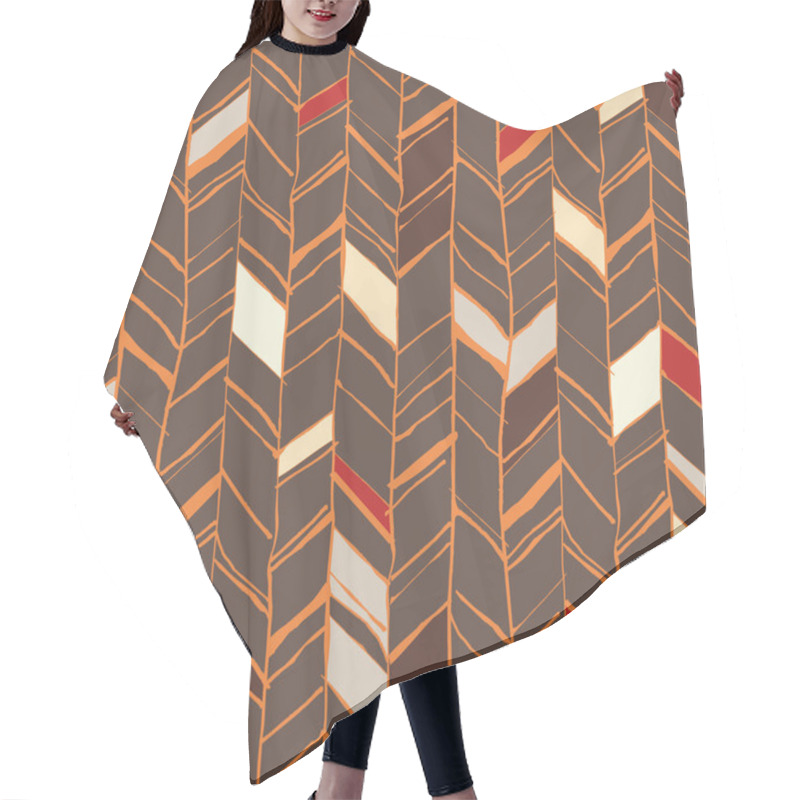 Personality  Hand Drawn Herringbone Pattern Hair Cutting Cape