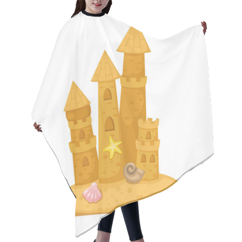 Personality  Sandcastle Vector Hair Cutting Cape