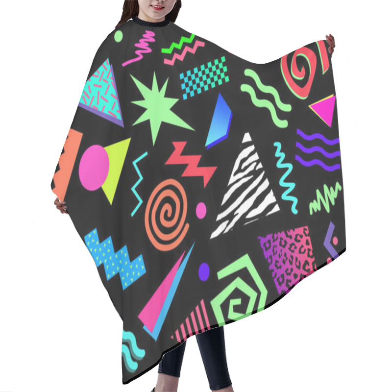 Personality  80s Abstract Shapes Hair Cutting Cape