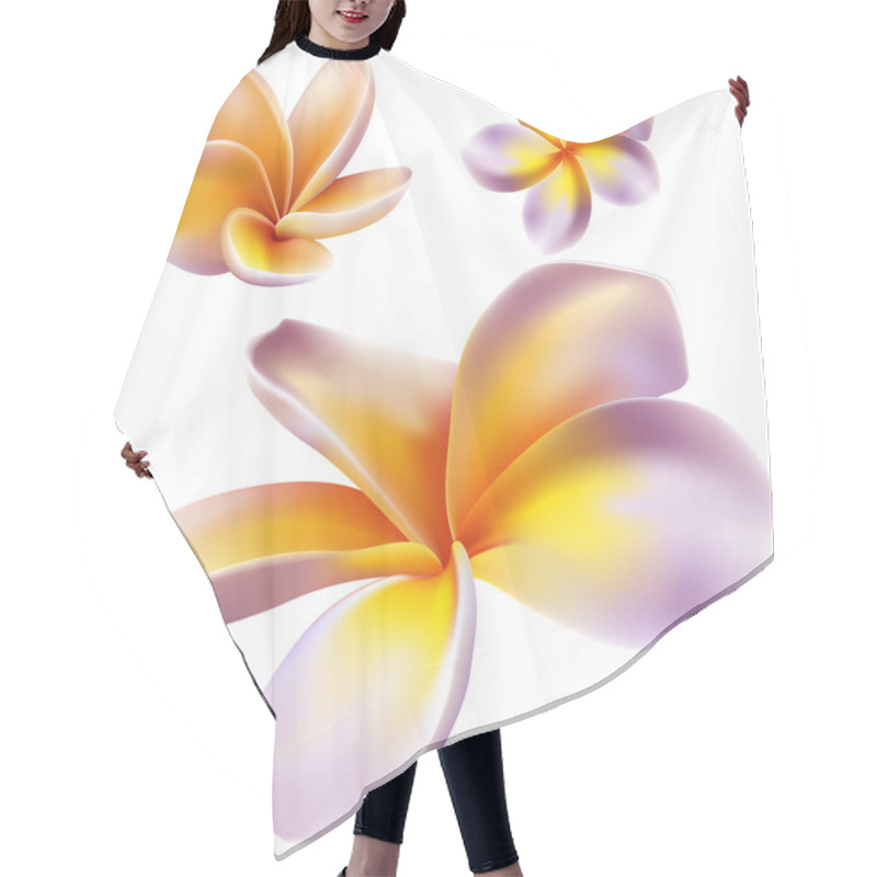 Personality  Frangipani Flowers Hair Cutting Cape