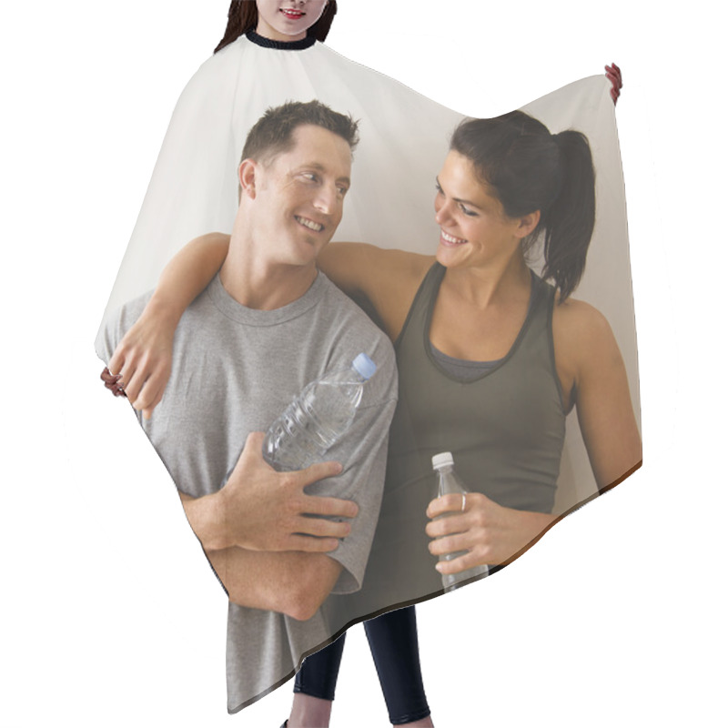 Personality  Happy Fitness Couple Hair Cutting Cape