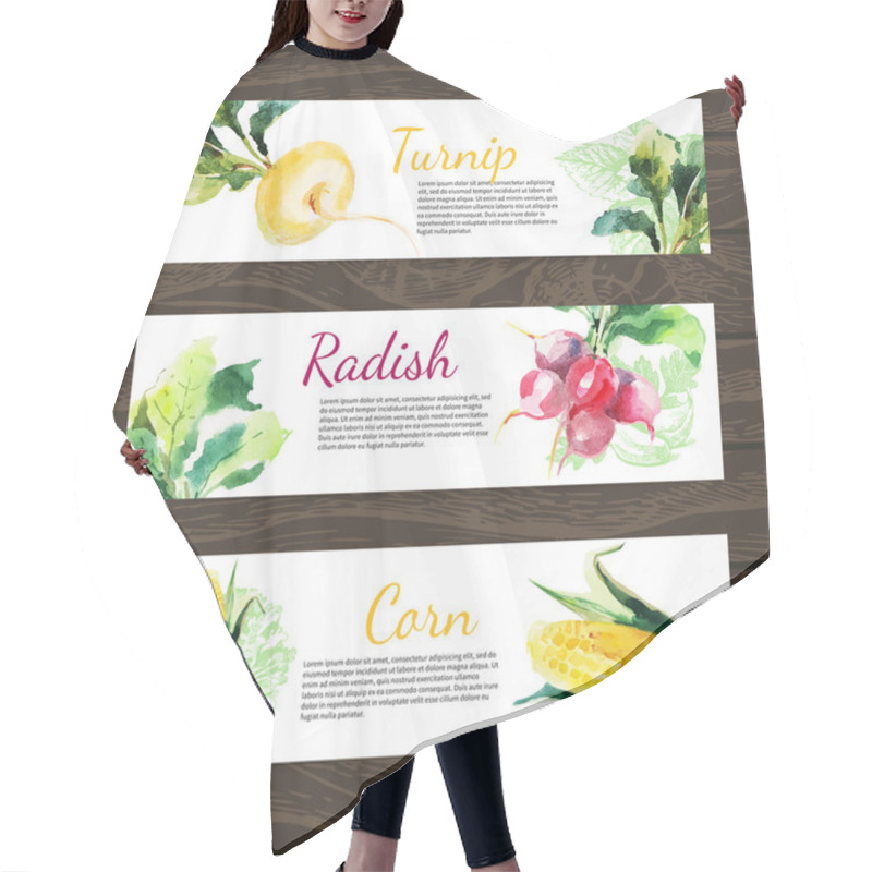 Personality  Vegetables Organic Food  Banner Hair Cutting Cape