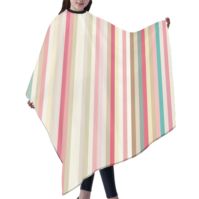 Personality  Vector Background With Wide Vertical Stripes Hair Cutting Cape