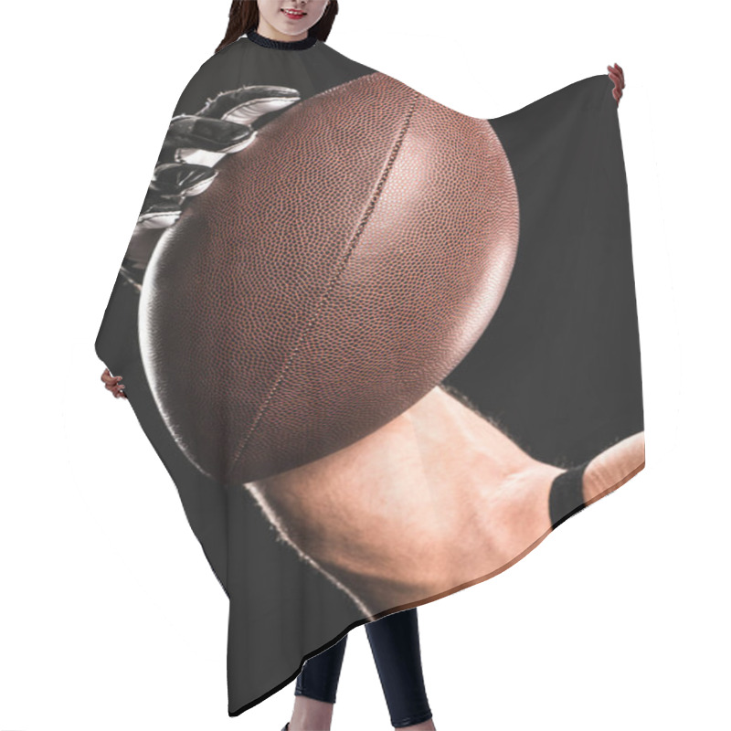 Personality  Football Player Holding Ball  Hair Cutting Cape