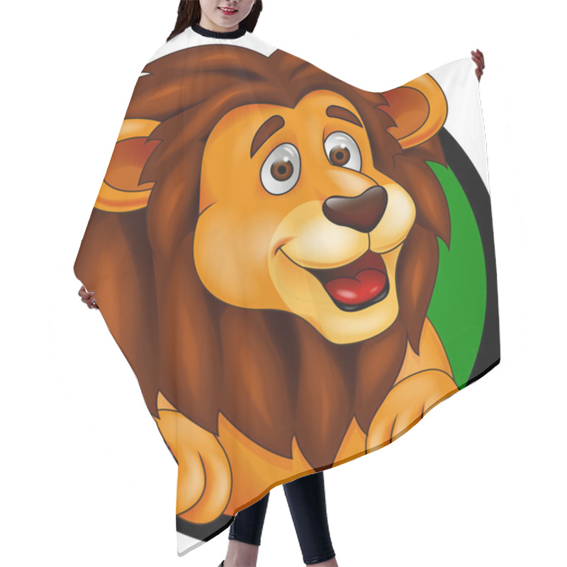 Personality  Lion Cartoon Hair Cutting Cape