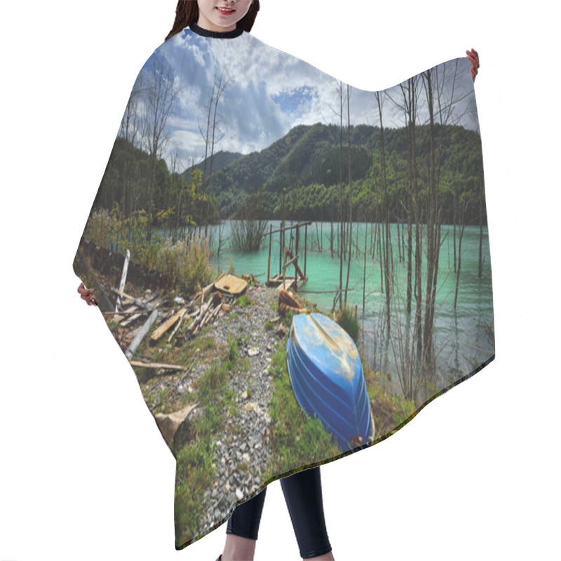 Personality  Polluted Lake In Romania Hair Cutting Cape