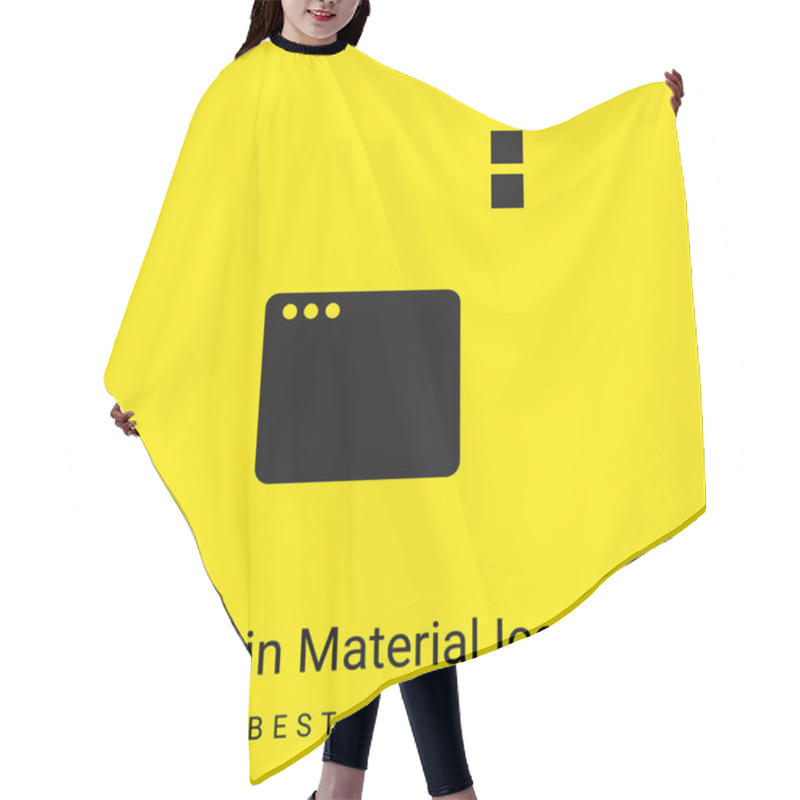 Personality  Application Window Minimal Bright Yellow Material Icon Hair Cutting Cape