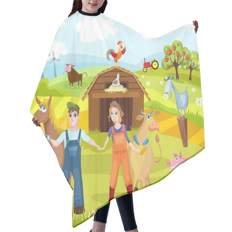 Personality  Cute Farm Hair Cutting Cape