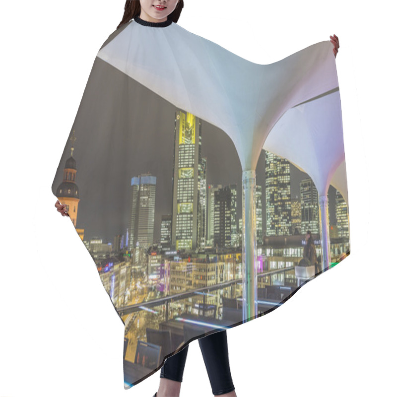 Personality   View To Skyline Of Frankfurt With Hauptwache Hair Cutting Cape