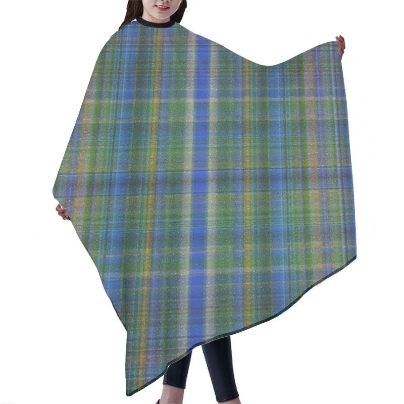 Personality  Dark Green Checkered Background Hair Cutting Cape