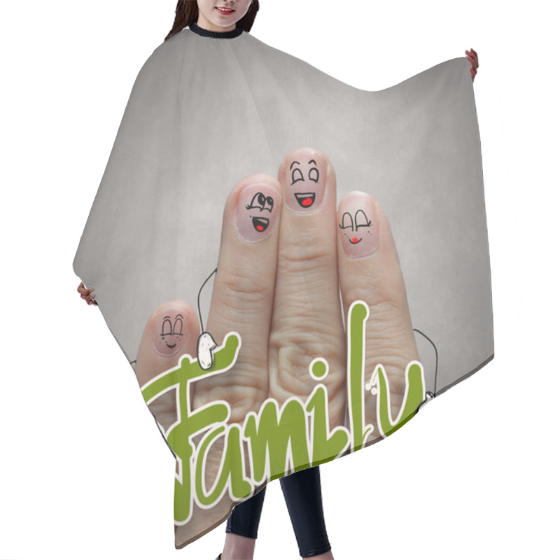 Personality  A Happy Finger Family Hair Cutting Cape