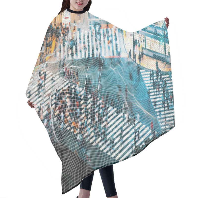 Personality  Network Technology Cityscape Concept Hair Cutting Cape