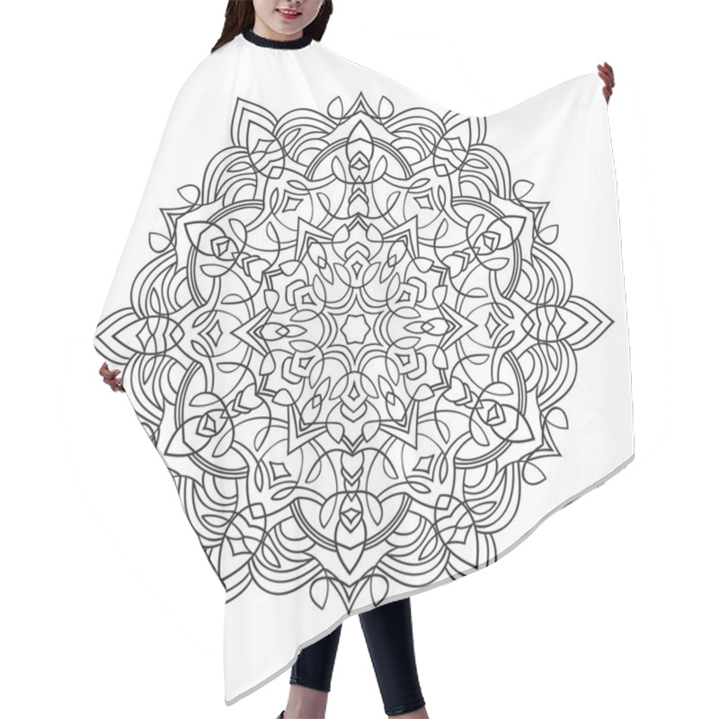 Personality  Hand Drawing Zentangle Mandala Element Hair Cutting Cape