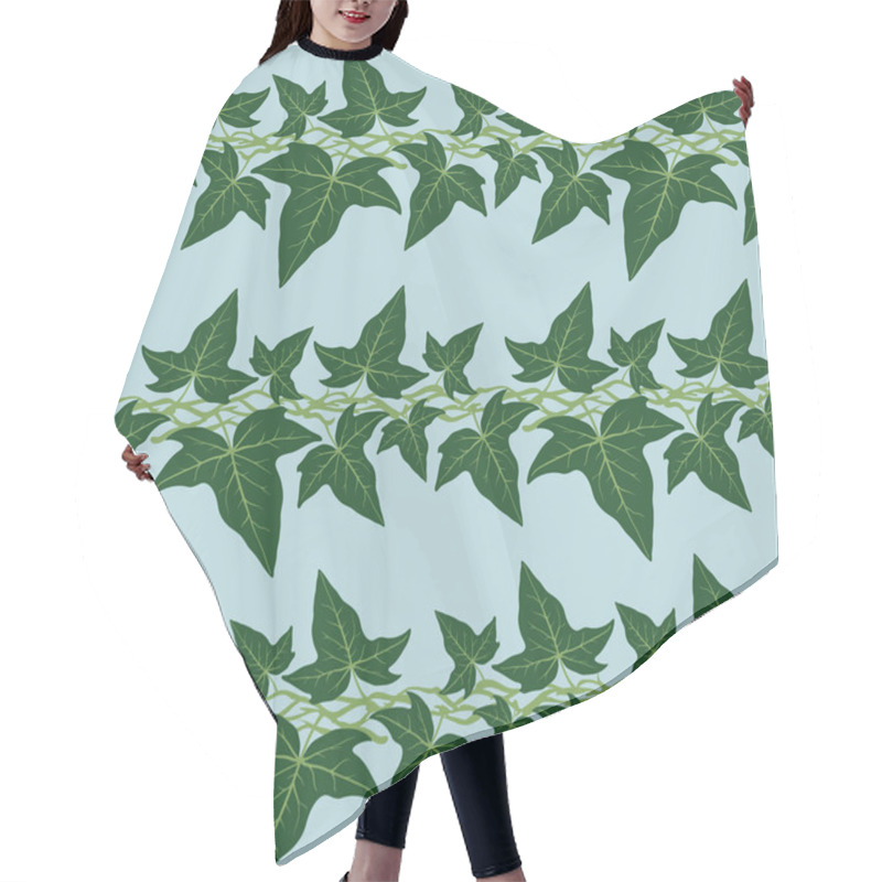 Personality  Vector Seamless Pattern With The Ivy Leaves Hair Cutting Cape