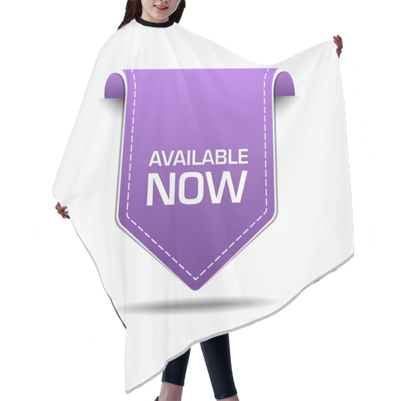 Personality  Available Now Purple Label Icon Vector Design Hair Cutting Cape