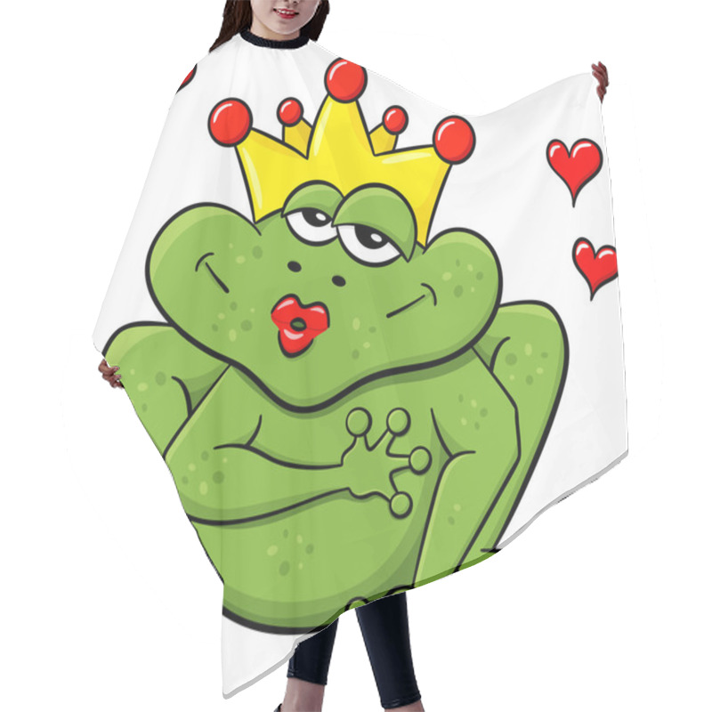 Personality  Frog Prince Waiting To Be Kissed Hair Cutting Cape