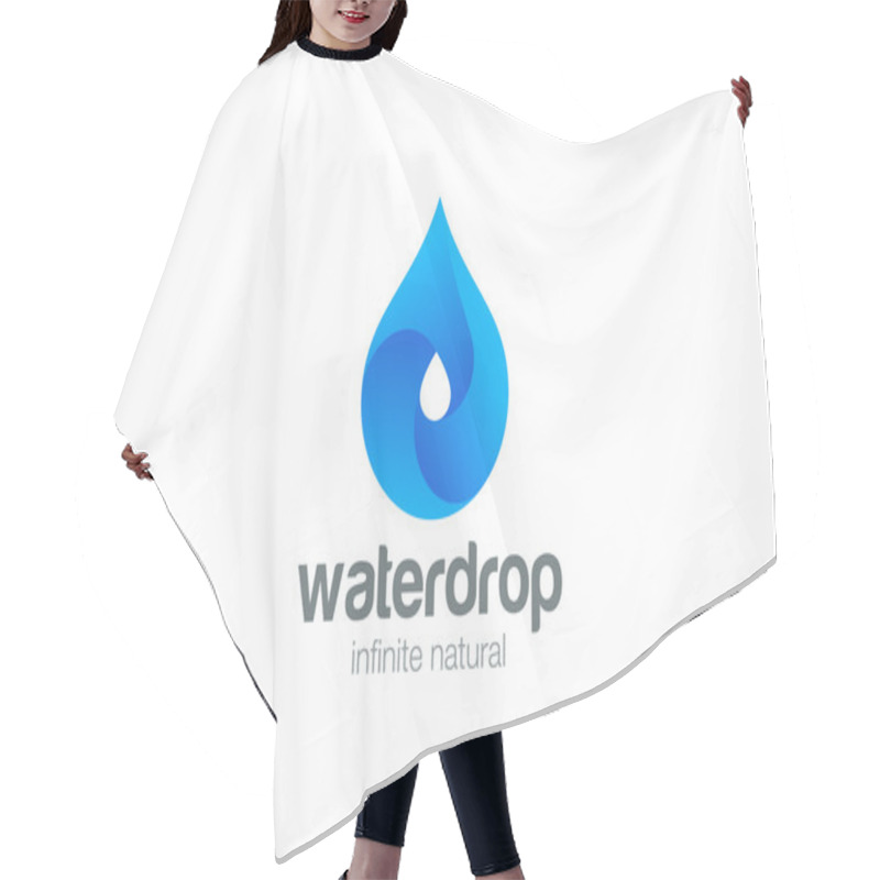 Personality  Water-drop Logo Hair Cutting Cape