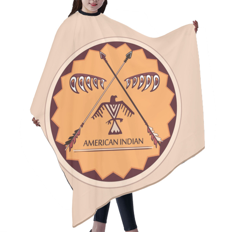 Personality  American Indian Emblems And Labels Hair Cutting Cape