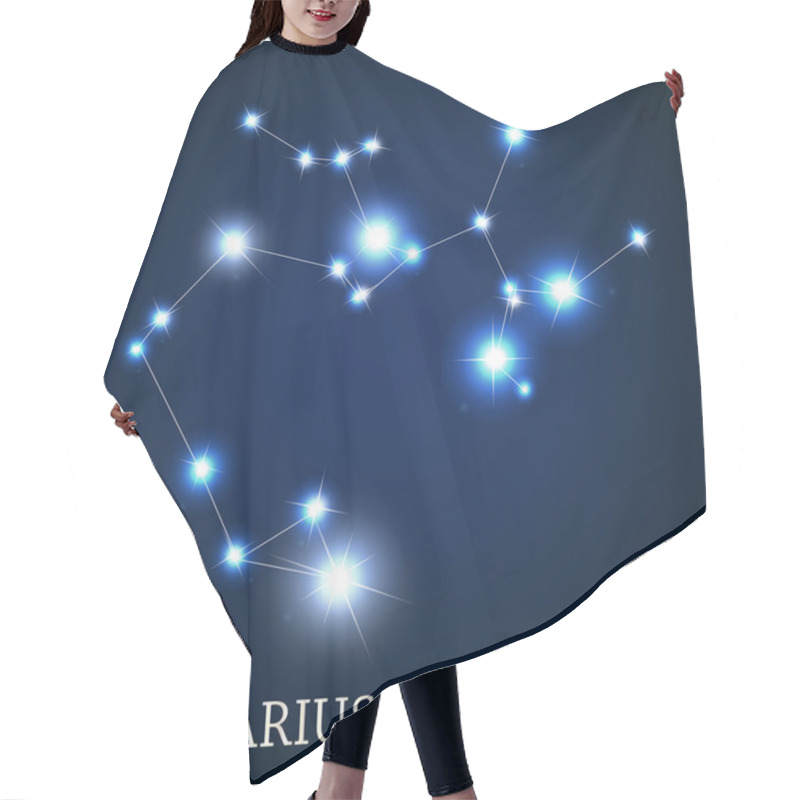 Personality  Sagittarius Zodiac Sign Of The Beautiful Bright Stars Vector Ill Hair Cutting Cape