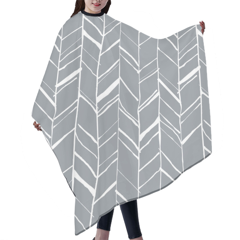 Personality  Hand Drawn Herringbone Pattern Hair Cutting Cape