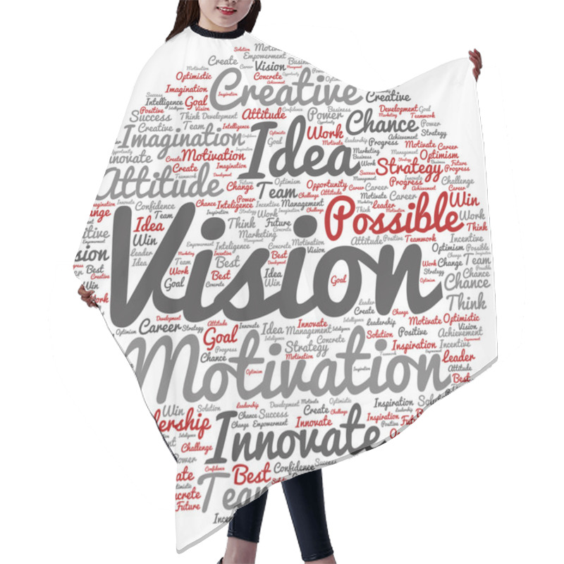 Personality  Abstract Creative Business Word Cloud  Hair Cutting Cape