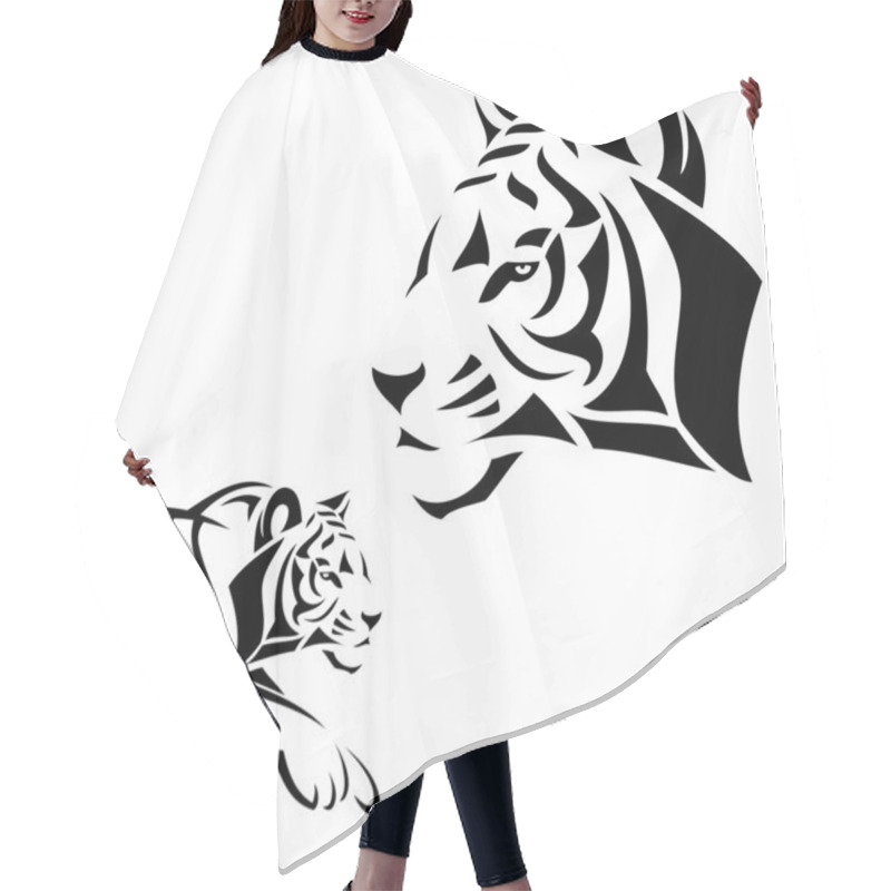 Personality  Isolated Tiger Sign Hair Cutting Cape