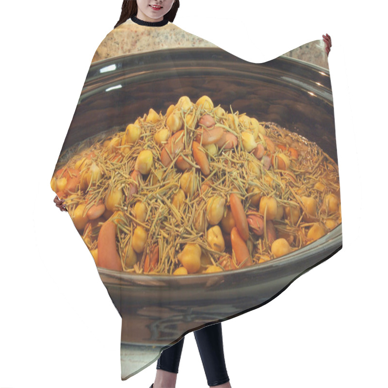 Personality  Beans In Crock Pot Hair Cutting Cape