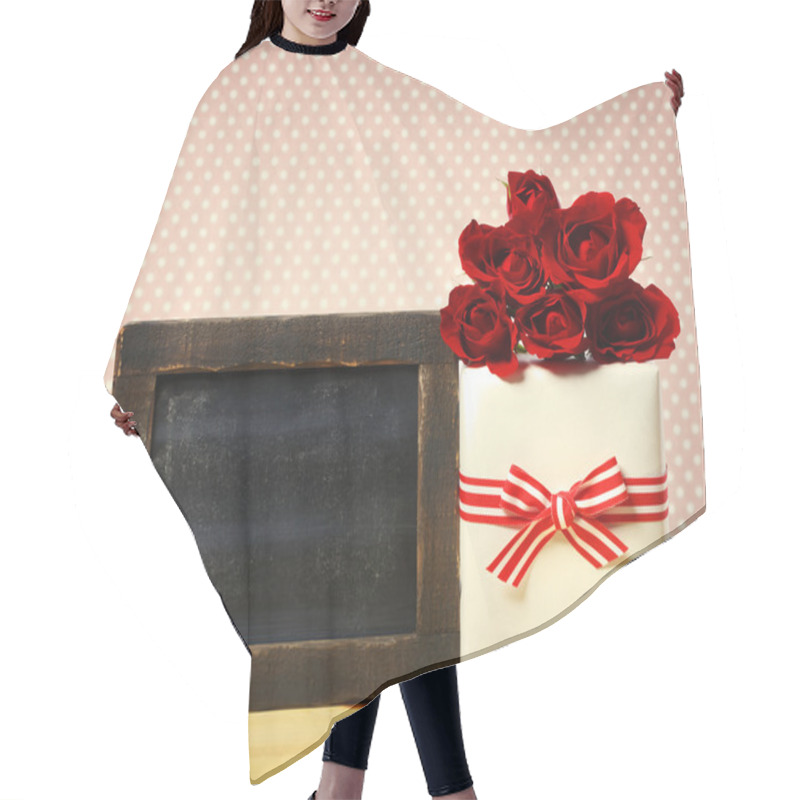 Personality  Gift Box With Blank Chalkboard Hair Cutting Cape