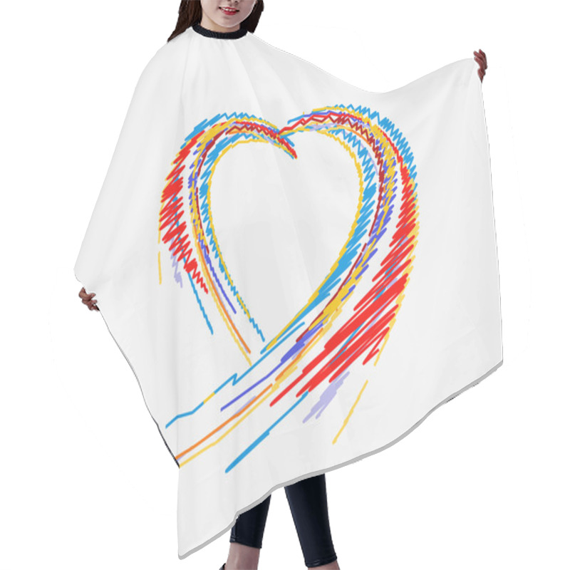 Personality  Valentine Background Hair Cutting Cape