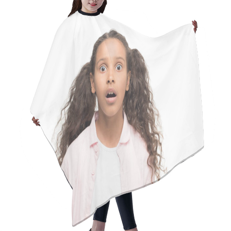 Personality  Shocked Little Girl  Hair Cutting Cape