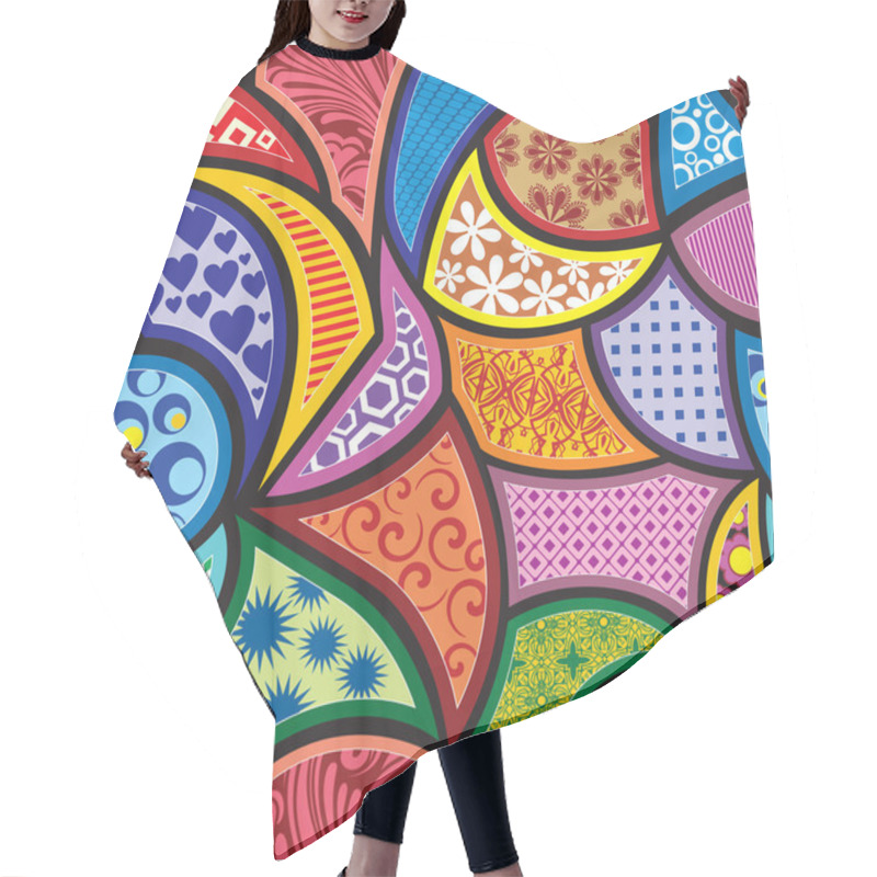 Personality  Seamless Abstract Pattern Hair Cutting Cape