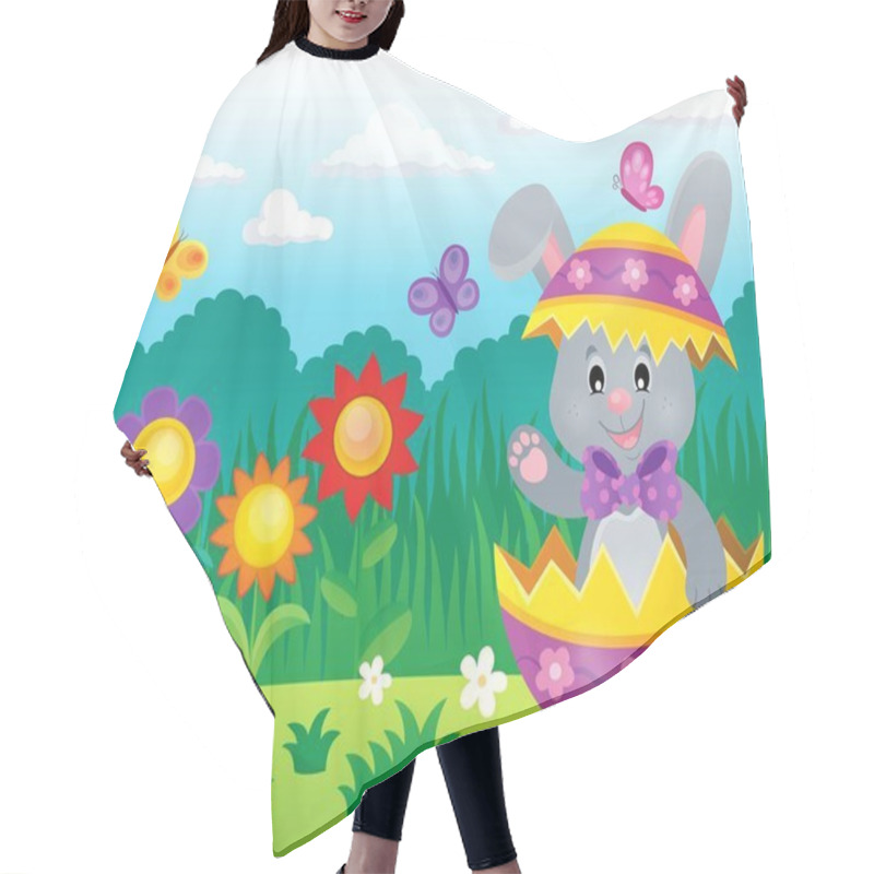 Personality  Easter Bunny In Eggshell Theme Image 3 Hair Cutting Cape