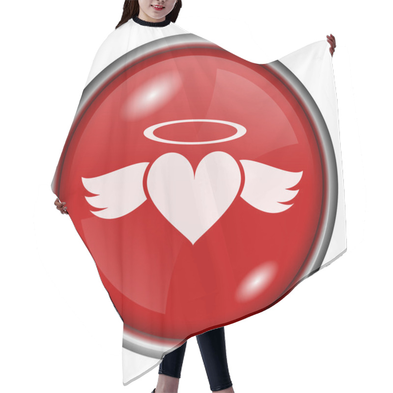 Personality  Heart Angel Icon Hair Cutting Cape