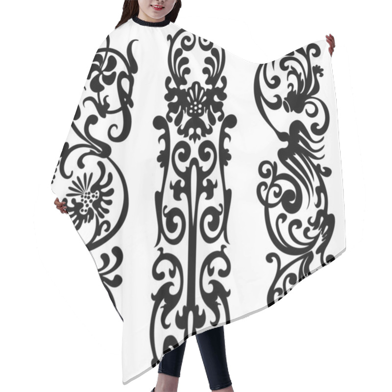 Personality   Pattern Silhouette Black Design  Ornament Motifs  Hair Cutting Cape