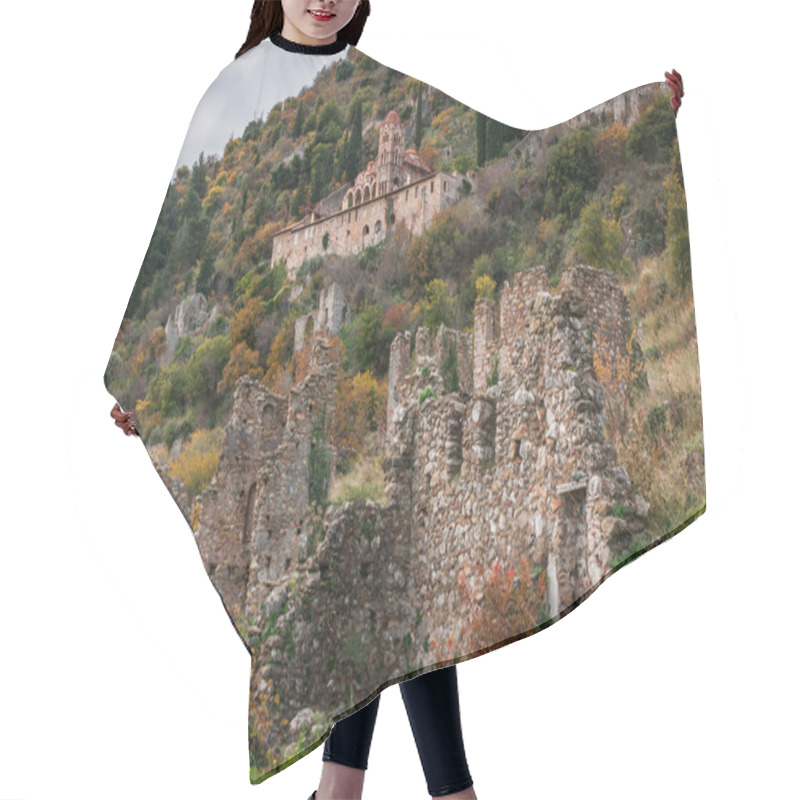 Personality  Ruins Of Byzantine Castle Town Of Mystras Hair Cutting Cape