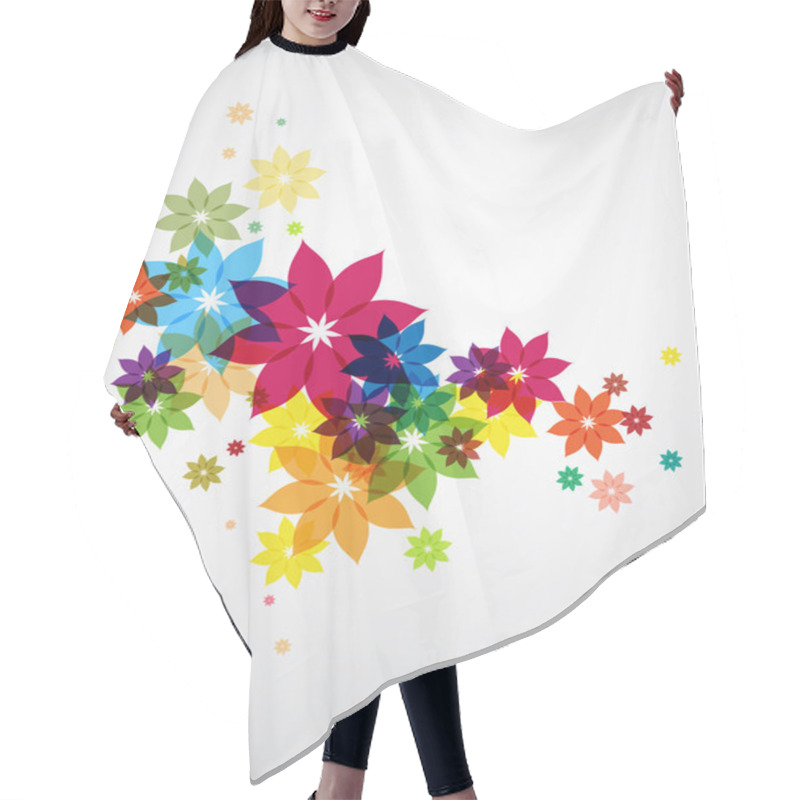 Personality  Summer Flower Hair Cutting Cape