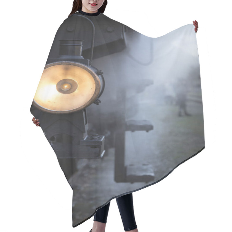 Personality  Old Steam Locomotive Train, Railway Vehicle Hair Cutting Cape